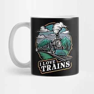 I Love Trains. Train Lover Mug